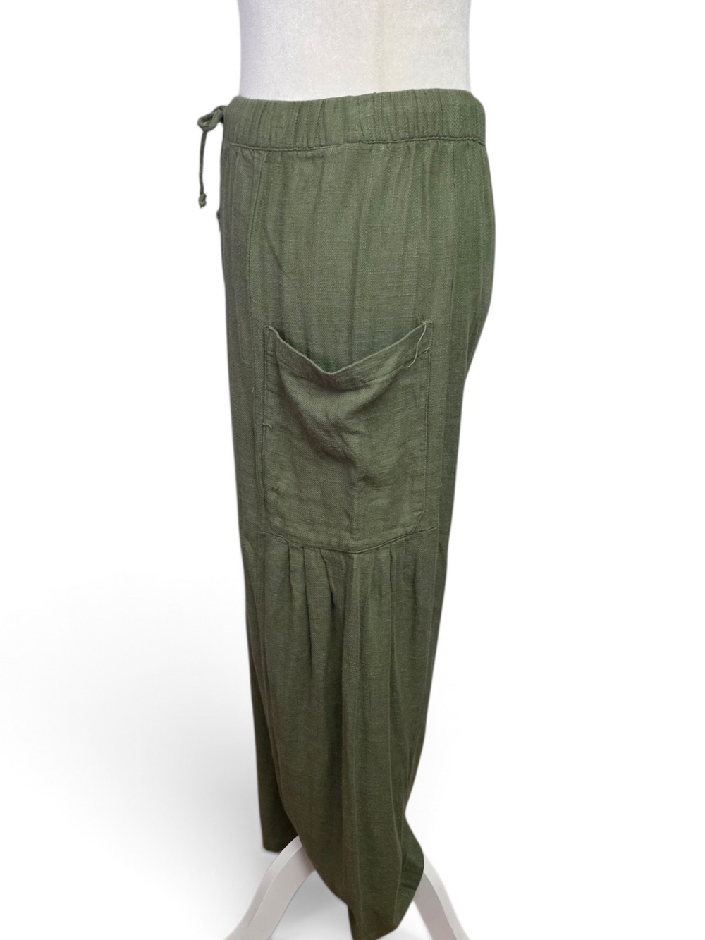 Relaxed Olive Drawstring Joggers for Women - Picture 7 of 14